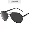 Luxury Men's Polarized Sunglasses Driving Sun Glasses Men Women Brand Designer Vintage Black Pilot Sunglasses UV400