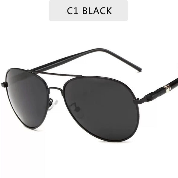 Luxury Men's Polarized Sunglasses Driving Sun Glasses Men Women Brand Designer Vintage Black Pilot Sunglasses UV400