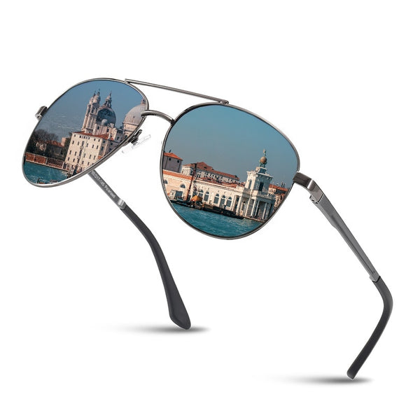 Luxury Men's Polarized Sunglasses Driving Sun Glasses Men Women Brand Designer Vintage Black Pilot Sunglasses UV400