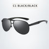 Luxury Men's Polarized Sunglasses Driving Sun Glasses Men Women Brand Designer Vintage Black Pilot Sunglasses UV400