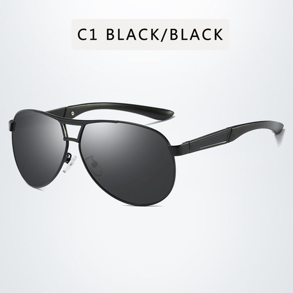 Luxury Men's Polarized Sunglasses Driving Sun Glasses Men Women Brand Designer Vintage Black Pilot Sunglasses UV400