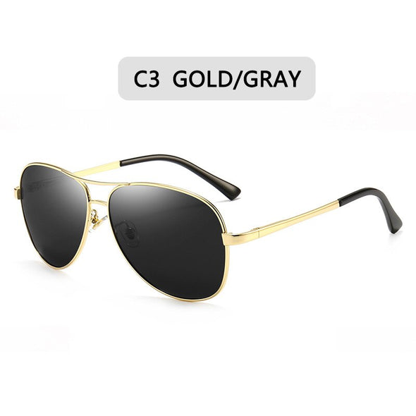 Luxury Men's Polarized Sunglasses Driving Sun Glasses Men Women Brand Designer Vintage Black Pilot Sunglasses UV400