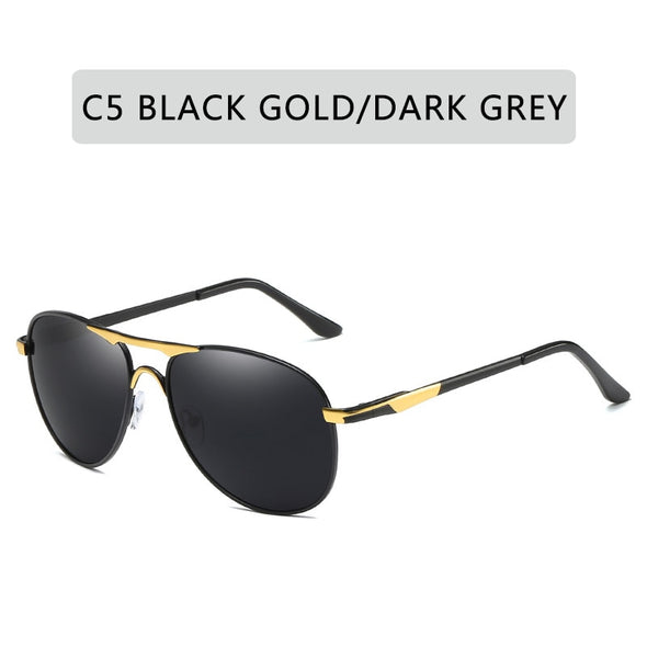 Luxury Men's Polarized Sunglasses Driving Sun Glasses Men Women Brand Designer Vintage Black Pilot Sunglasses UV400