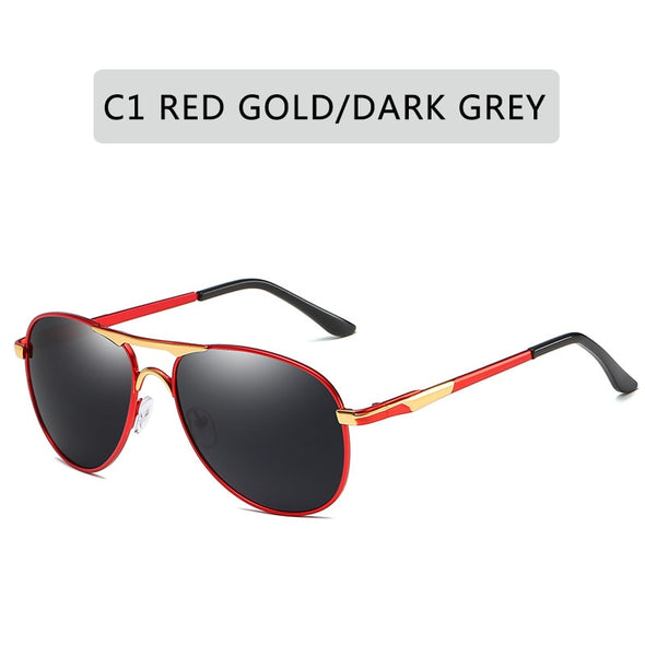 Luxury Men's Polarized Sunglasses Driving Sun Glasses Men Women Brand Designer Vintage Black Pilot Sunglasses UV400