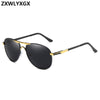 Luxury Men's Polarized Sunglasses Driving Sun Glasses Men Women Brand Designer Vintage Black Pilot Sunglasses UV400