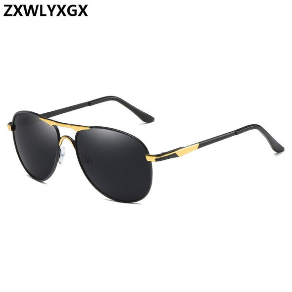 Luxury Men's Polarized Sunglasses Driving Sun Glasses Men Women Brand Designer Vintage Black Pilot Sunglasses UV400