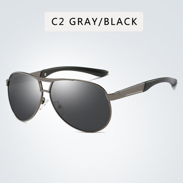 Luxury Men's Polarized Sunglasses Driving Sun Glasses Men Women Brand Designer Vintage Black Pilot Sunglasses UV400