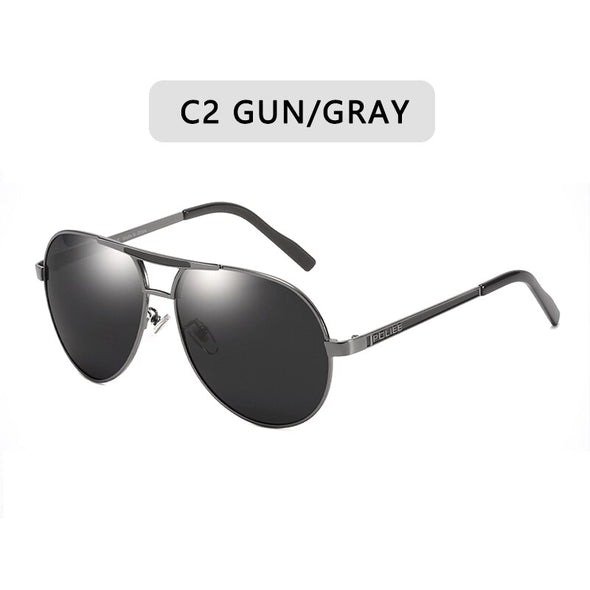 Luxury Men's Polarized Sunglasses Driving Sun Glasses Men Women Brand Designer Vintage Black Pilot Sunglasses UV400