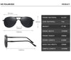Luxury Men's Polarized Sunglasses Driving Sun Glasses Men Women Brand Designer Vintage Black Pilot Sunglasses UV400