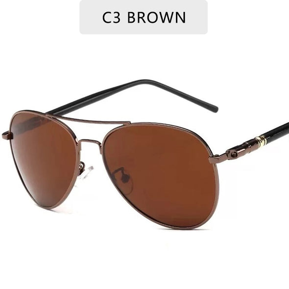 Luxury Men's Polarized Sunglasses Driving Sun Glasses Men Women Brand Designer Vintage Black Pilot Sunglasses UV400