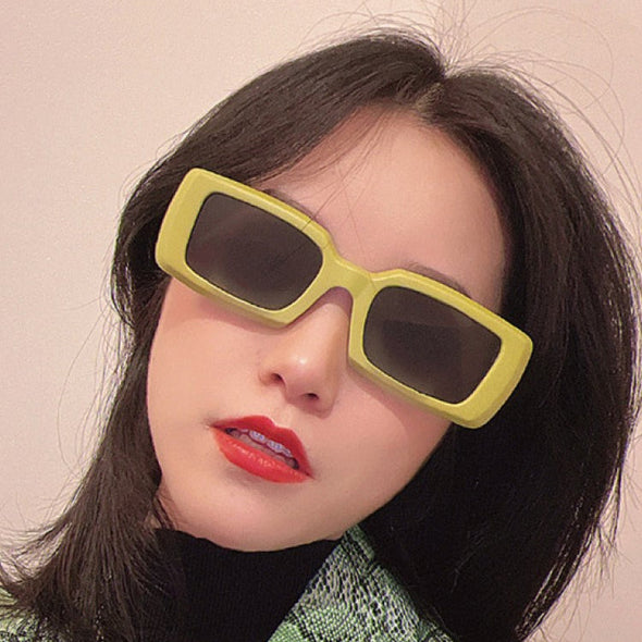 Pink Shades Women Small Sunglasses Black Fashion Square Glasses Vintage Retro Green Glasses Female Unisex Oculos Feminino