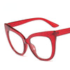 New Fashion Oversized Women Glasses Retro Cat Eye Frame Sunglasses Ins Popular Red Eyeglasses Trending Shades UV400 Wholesale