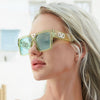 Fashion Square Sunglasses Women Luxury Brand Designer Trendy Oversized Sun Glasses for Men Vogue Big Frame Sunglass