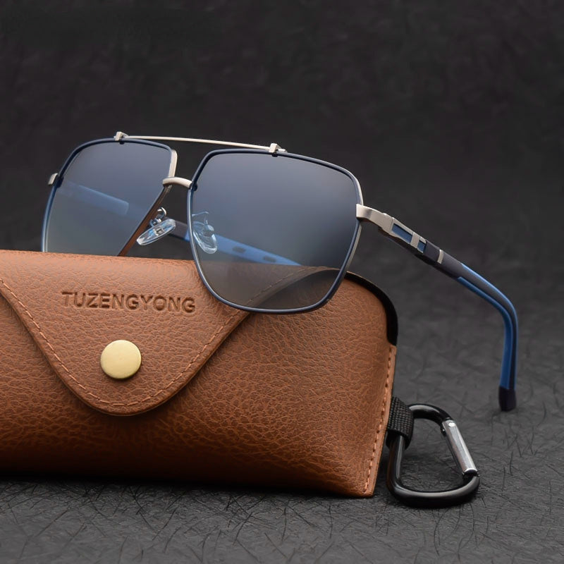 Aluminum Men's Sunglasses Polarized Lens Brand Design Temples Coating –  Jollynova