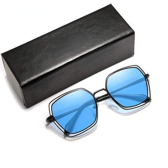 Elegant Series Polarized Sunglasses Double Frame Fashion Design Unisex Glasses Female Eyewear