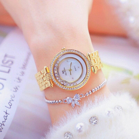 Bee Sister - New Watch Chain Watch Good Luck Comes Walking Diamond Women's Watch Quartz Watch Popular Fashion
