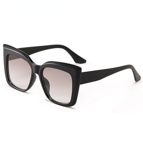 Vintage Oversized Square Cat Eye Sunglasses For Women New Luxury Brand Elegant Sun Glasses Female Clear Brown Gradient Shades