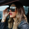 46588 Square Oversized One Lens Sunglasses Retro Men Women Fashion Shades UV400 Vintage Glasses