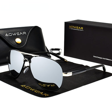 Men's Aviation Sunglasses Men Polarized Mirror Sunglass for Man HD Driving Polaroid Sun Glasses lunettes de soleil homme