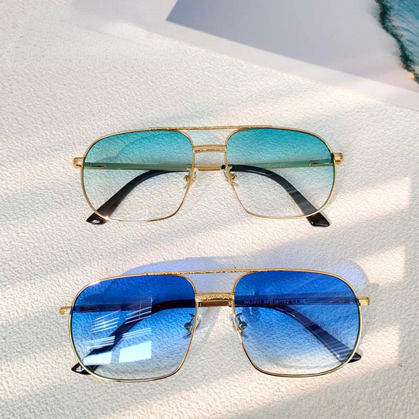 New Pilot Sunglasses for Men Fashion Retro Double Bridge Girder Metal Sun Glasses Women UV400 Male Trending Products Shades