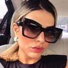 53288 Square Oversized Cat Eye Sunglasses Fashion Women Shades Uv400 Vintage Glasses