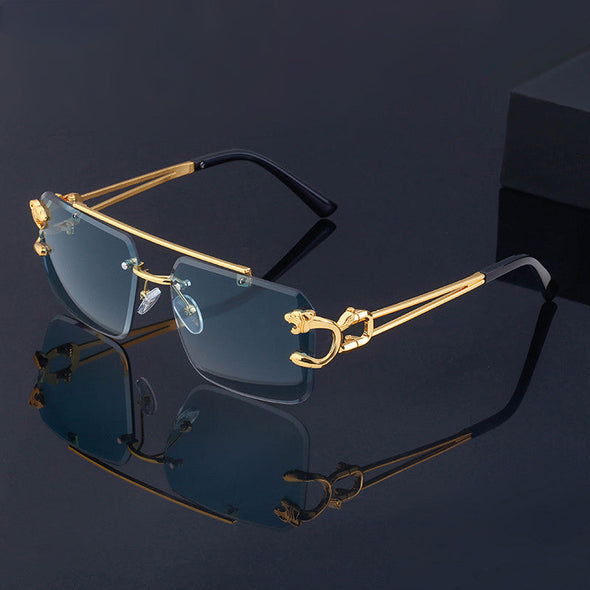 New Retro Rimless Sunglasses For Men Steampunk Sunglasses Women Punk Fashion Glasses Vintage Shades Gafas De Sol Sonnenbrill Sun
