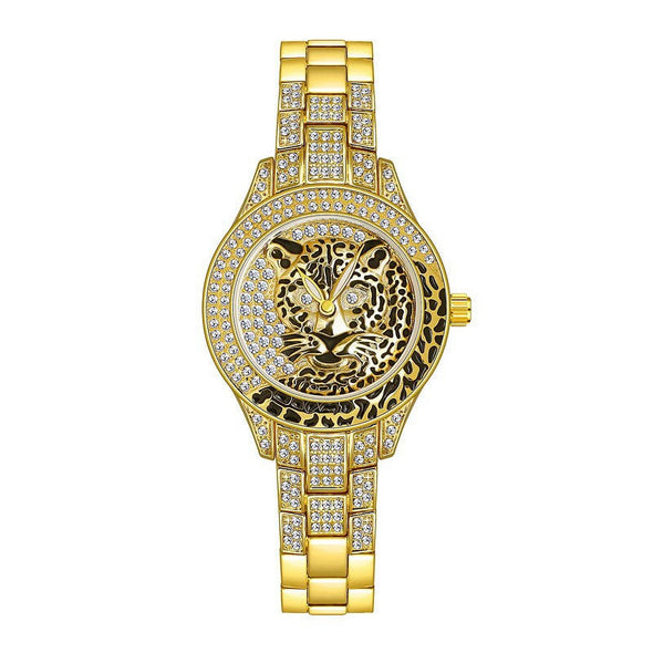 Bee Sister - New Watch Chain Watch Fashion Brand Women's Watch Full of Diamonds Quartz Watch Popular Fashion Leopard Print Full Diamond
