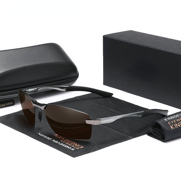 New Men's Polarized Sunglasses Aluminum Frame UV400 Sun Glasses Male Eyewear Driving Glasses