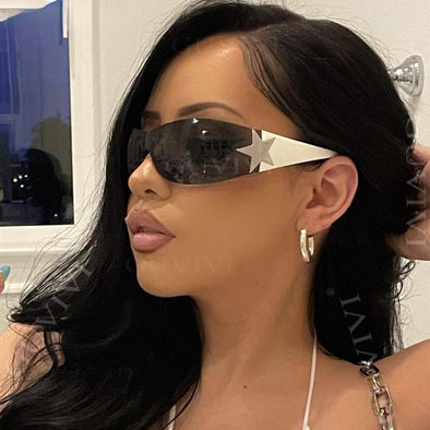 Punk Sports Sunglasses Women Brand Designer Wrap Around Sun Glasses For Men UV400 Goggles Shades One Piece Fashion Eyewear