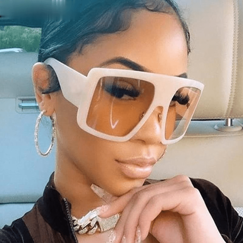 2021 Vintage Big Frame Oversized Sunglasses Women Pink Sun Glasses Me –  Jollynova