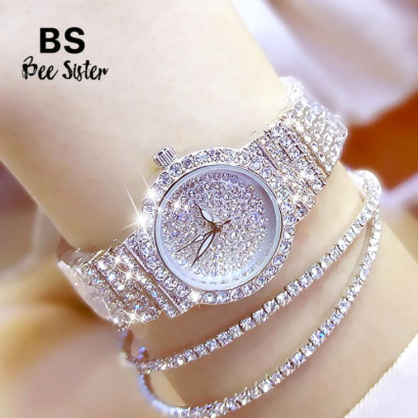 Bee Sister - Diamond Small Women's Quartz Watch (with a ins Bracelet as gift)