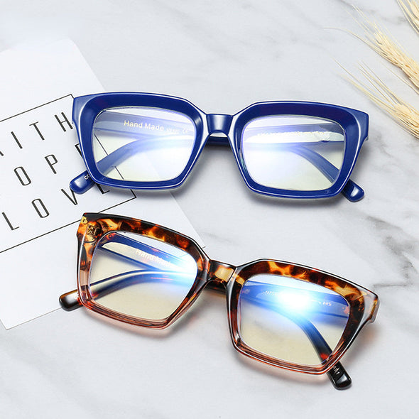 New Retro Square Anti Blue Light Glasses For Women Men Vintage Reading Clear Computre Pink Blue Black Eyeglasses Frames Lentes O