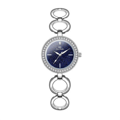 Bee Sister - Watch Hollow-out Chain Watch Starry Sky Bright Blue Niche Women's Watch Quartz Watch Popular Fashion