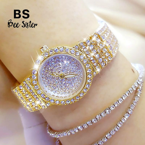 Bee Sister - Diamond Small Women's Quartz Watch (with a ins Bracelet as gift)