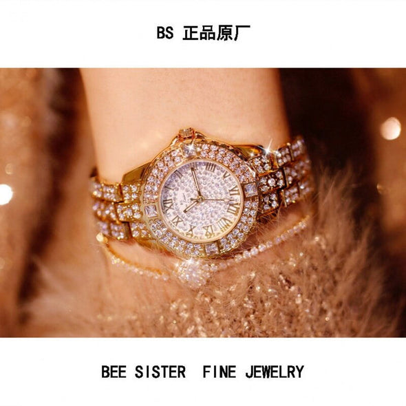 Bee Sister - New Watch Watch Full Diamond Brand Women's Watch Quartz Watch Popular Fashion