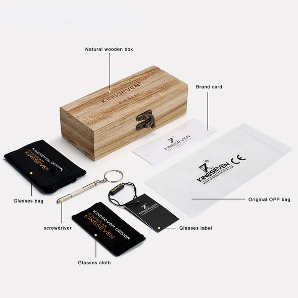 New Black Walnut  Wood Polarized Sunglasses Men's Glasses Handmade  Protection Eyewear Retro Wooden Box