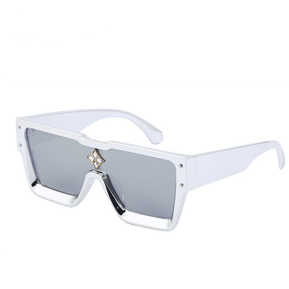 Fashion Vintage Oversized Frame Square Luxury Brand Designer Sunglasses Men Millionaire Diamond Flower Sun Glasses Women