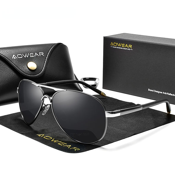 Men's Aviation Sunglasses Men Polarized Mirror Sunglass for Man HD Driving Polaroid Sun Glasses lunettes de soleil homme