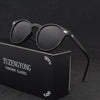 Brand Vintage Designer Polarized Sunglasses For Men Traveling Unisex TR90 Round Sun Glasses Driving Eyewear