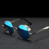 Brand Metal Round Steampunk Sunglasses Men Women Fashion Color film punk sun glasses Driving Anti-glare Eyewear