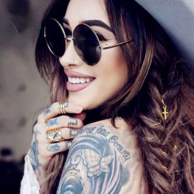 Oversized Luxury   Women Polarized Round Glasses For Women/Men Retro  Women Mirror Gafas