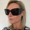 Oversized Cat Eye Sunglasses Women 2023 New Fashion Luxury Brand Big Frame Square Punk Sun Glasses Ladies Trendy Cat-Eye Eyewear
