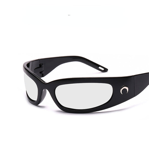 New Moon Rectangular Sunglasses for Women Man Vintage Outdoor Cycling Sports Hip Hop Punk Sun Glasses