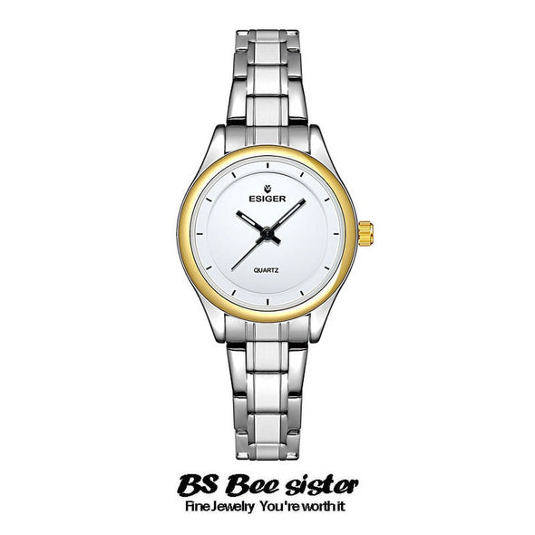 Bee Sister - New Simple Clean Steel Belt Student Watch Quartz Watch Fashion
