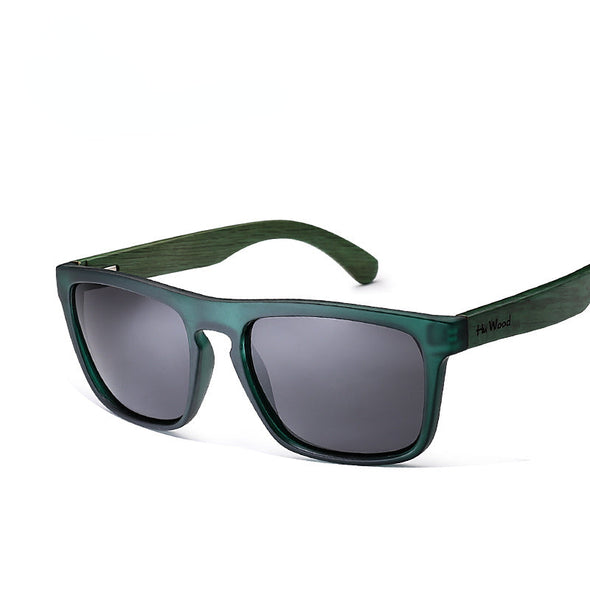 Natural Bamboo Sunglasses for Men Zebra Wood Sun Glasses Polarized Sunglasses Rectangle Lenses Driving UV400 GR8002