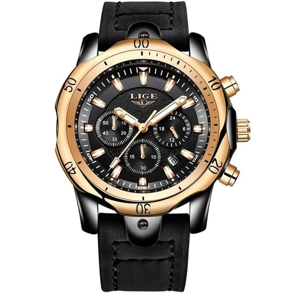 LG9893 - Luxury Quartz Moon Phase Chronograph Watch