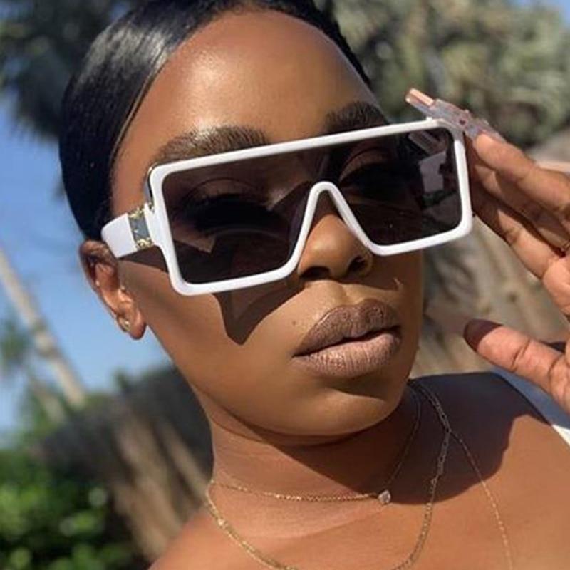 oversized Square black women's sunglasses trend luxury brand