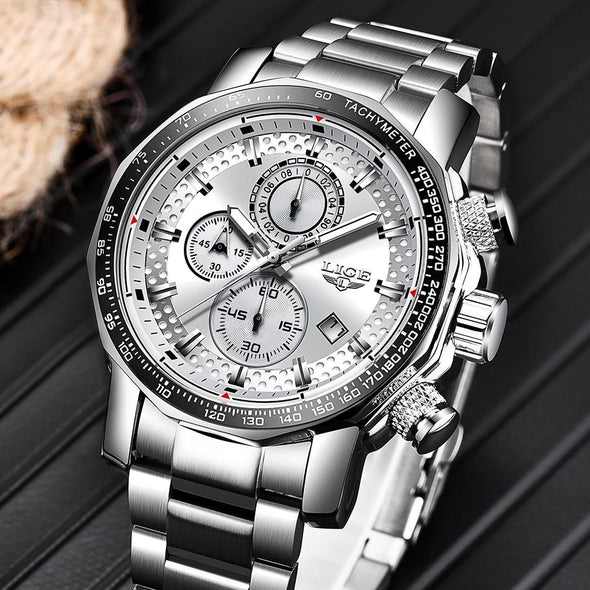 LG9902 - Luxury Full Steel Sport Chronograph Quartz Watch