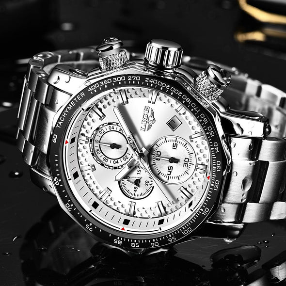 LG9902 - Luxury Full Steel Sport Chronograph Quartz Watch
