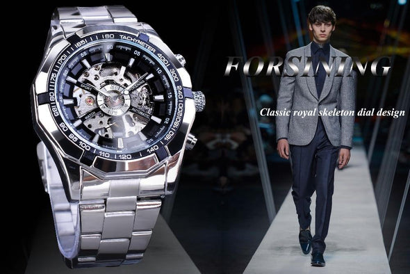 Forsining - Waterproof Transparent Mechanical Luxury Automatic Watch